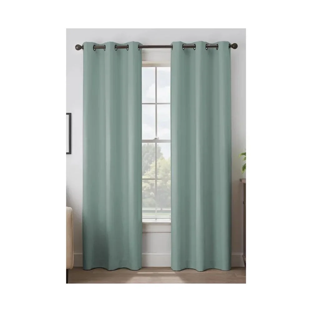 Eclipse NIP Blue Martina Solid Absolute Zero 100% Blackout Window Panel, 40x108